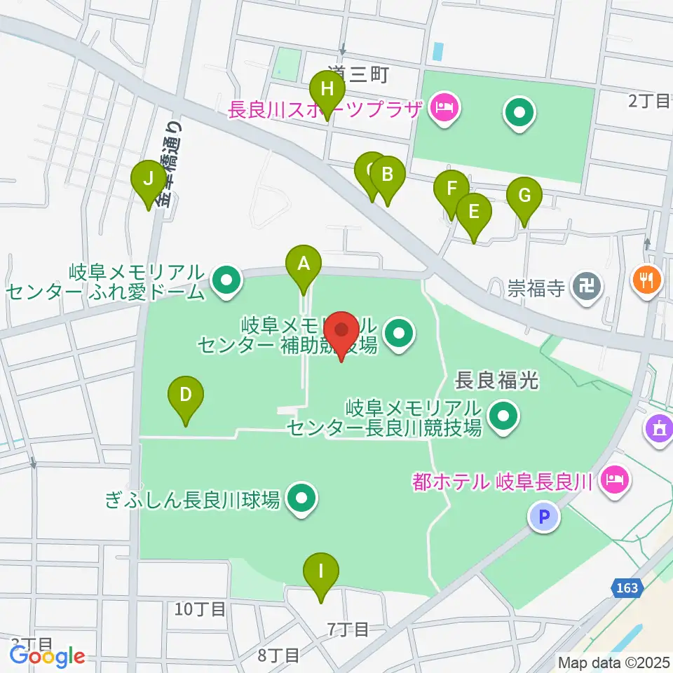 長良川スイミングプラザ周辺の駐車場・コインパーキング一覧地図