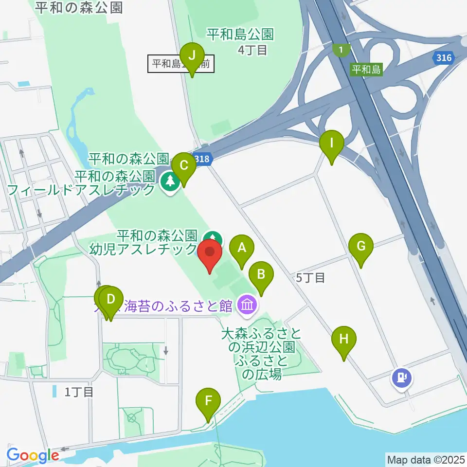 平和の森公園相撲場周辺の駐車場・コインパーキング一覧地図