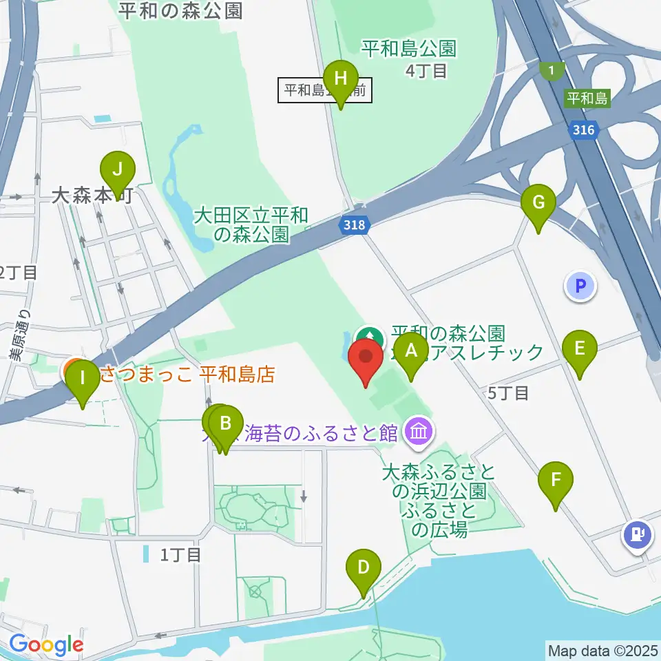 平和の森公園相撲場周辺の駐車場・コインパーキング一覧地図