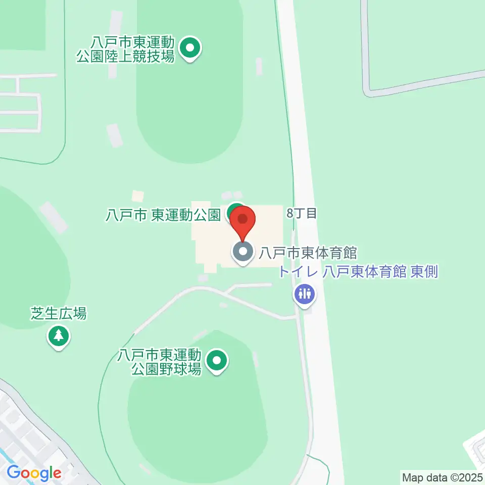 八戸市東体育館周辺の駐車場・コインパーキング一覧地図