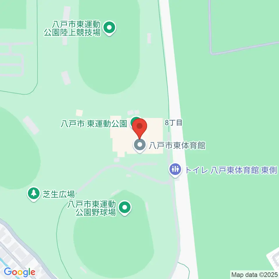 八戸市東体育館周辺の駐車場・コインパーキング一覧地図