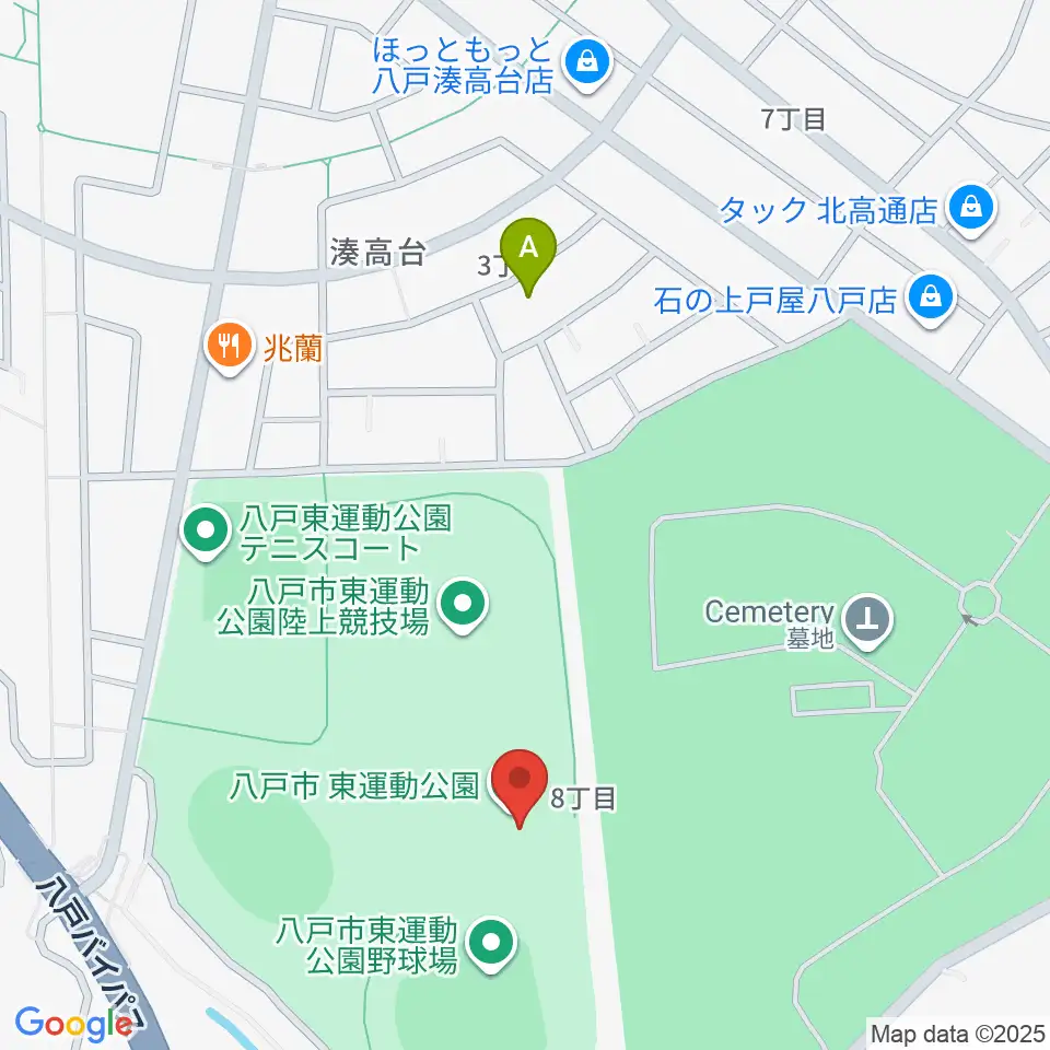 八戸市東体育館周辺の駐車場・コインパーキング一覧地図
