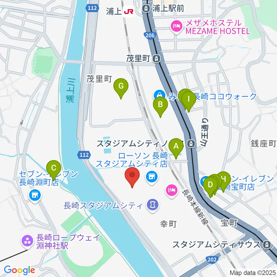 ハピネスアリーナ周辺の駐車場・コインパーキング一覧地図