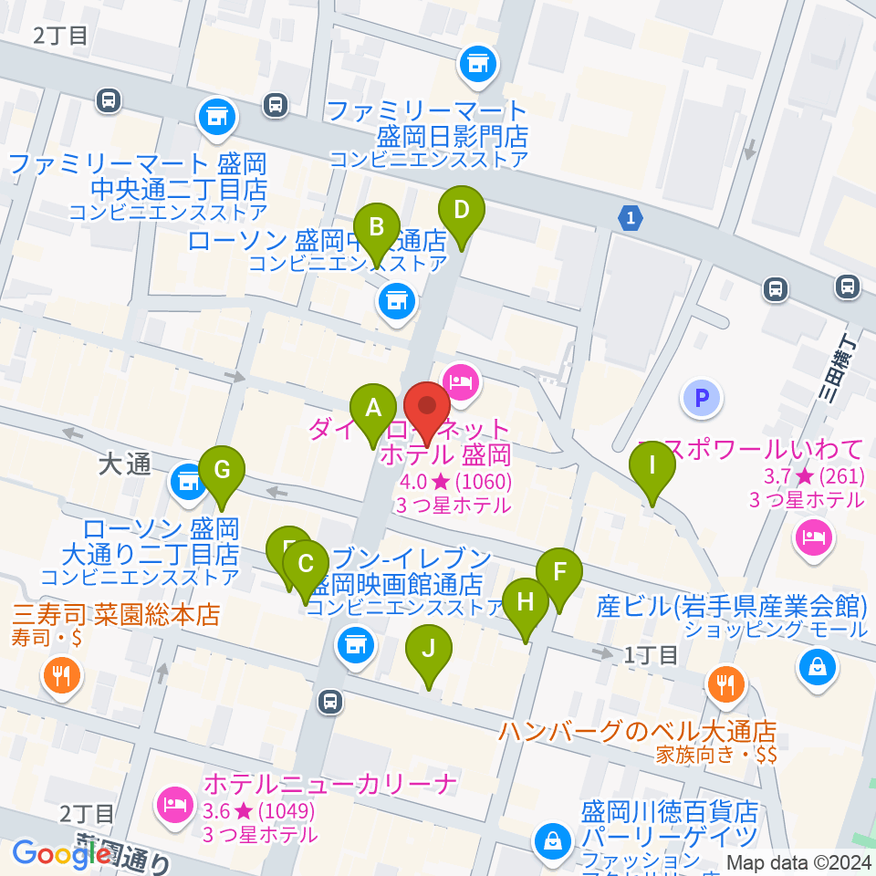 中央映画劇場周辺の駐車場・コインパーキング一覧地図