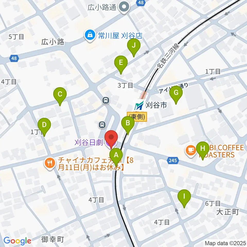 刈谷日劇周辺の駐車場・コインパーキング一覧地図