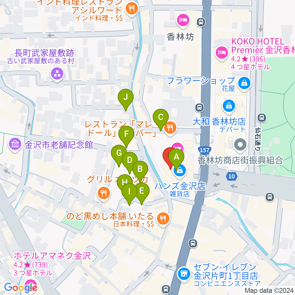 金沢シネモンド周辺の駐車場・コインパーキング一覧地図