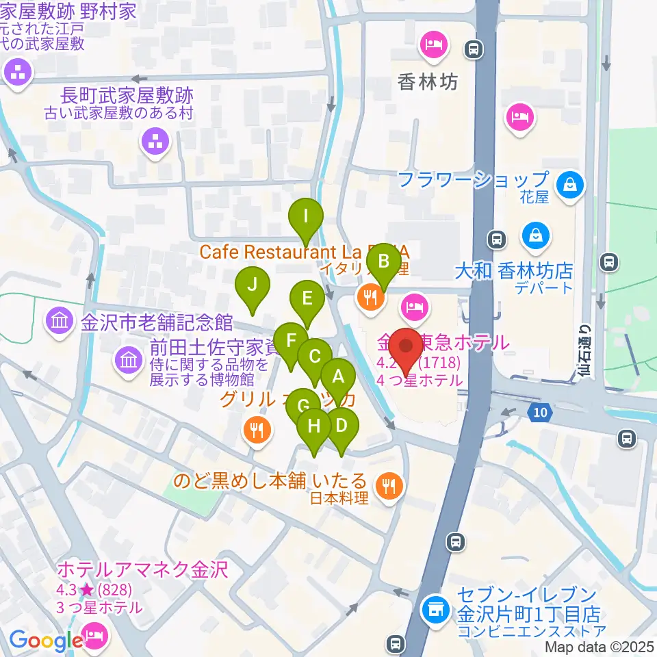 金沢シネモンド周辺の駐車場・コインパーキング一覧地図