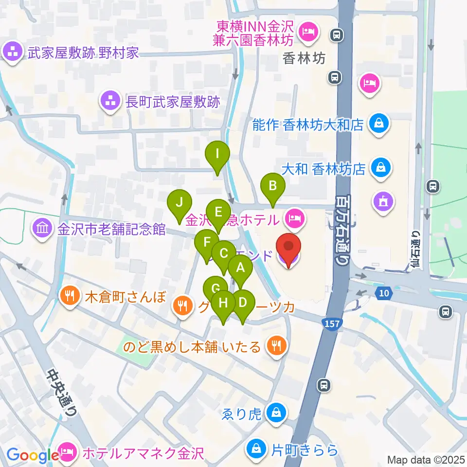 金沢シネモンド周辺の駐車場・コインパーキング一覧地図