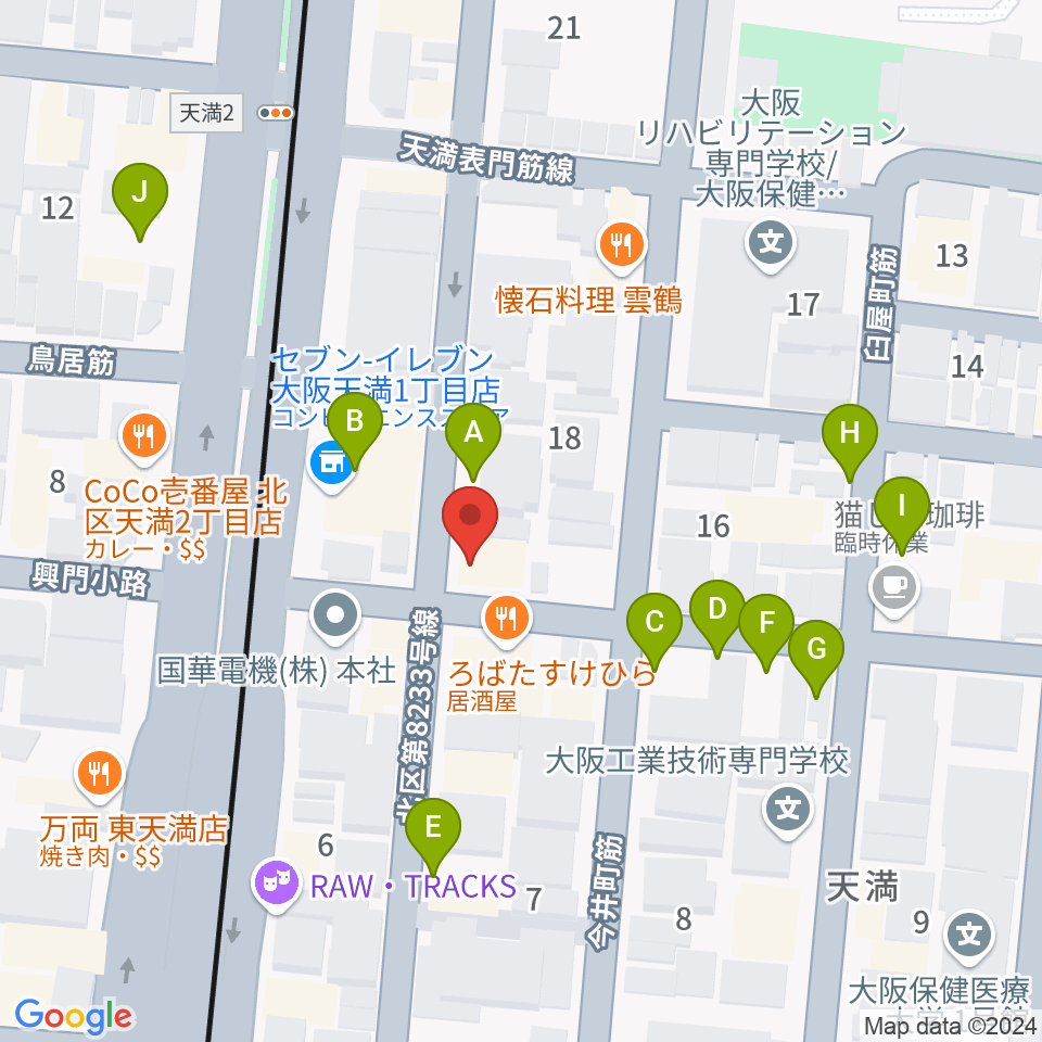 クロスフェイズスタジオ周辺の駐車場・コインパーキング一覧地図