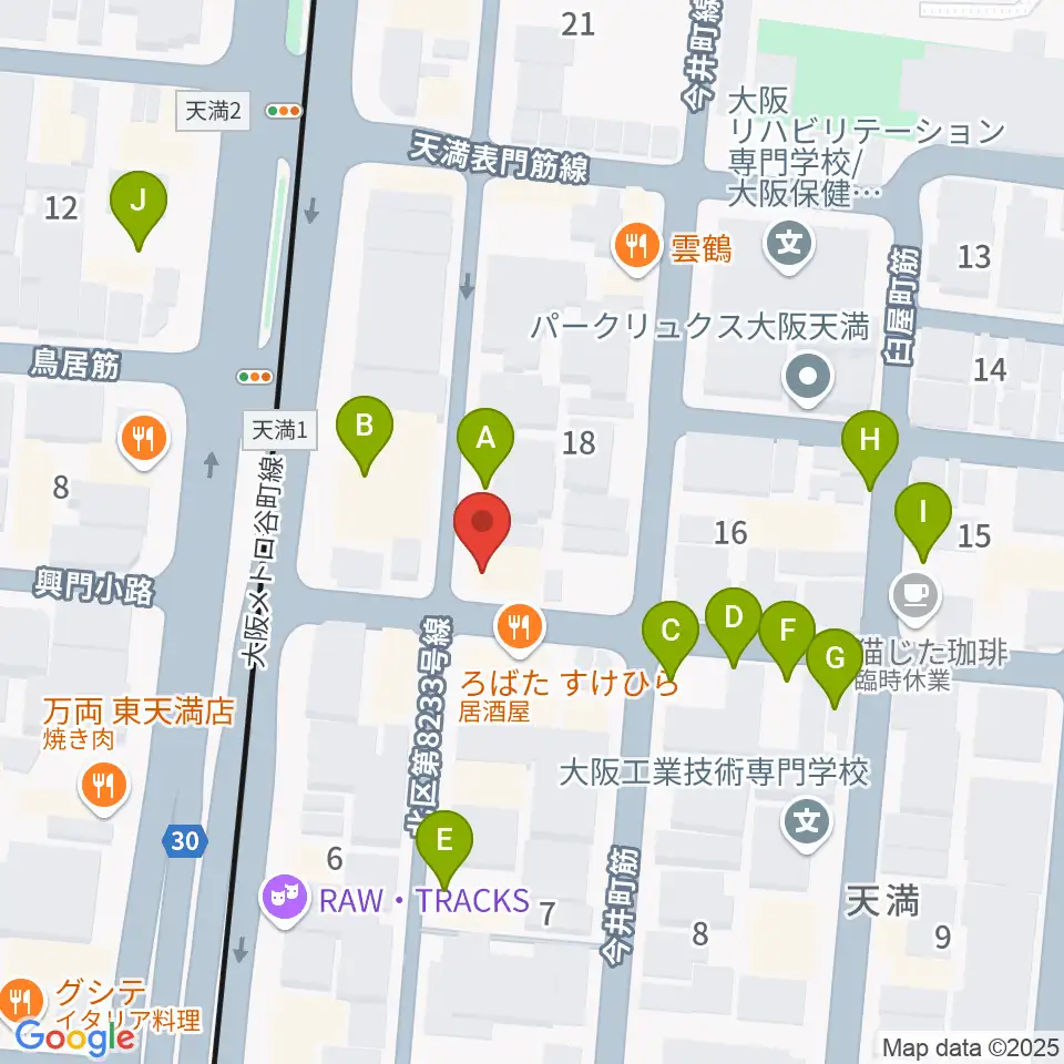 クロスフェイズスタジオ周辺の駐車場・コインパーキング一覧地図