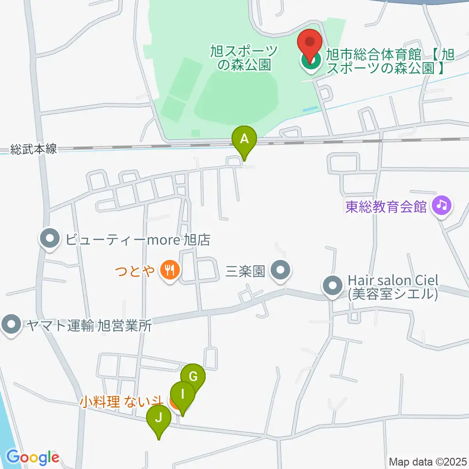 旭市総合体育館周辺の駐車場・コインパーキング一覧地図
