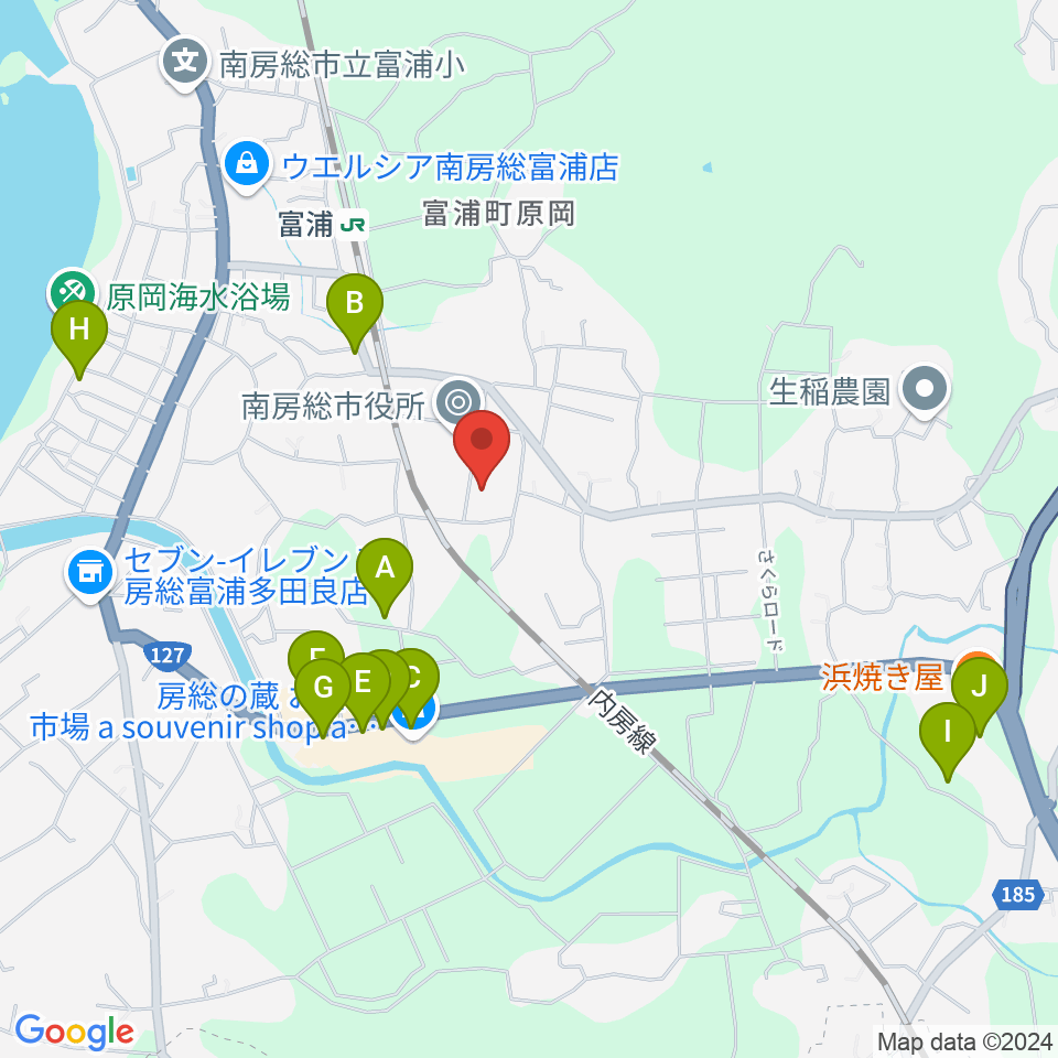 南房総市富浦体育館周辺の駐車場・コインパーキング一覧地図