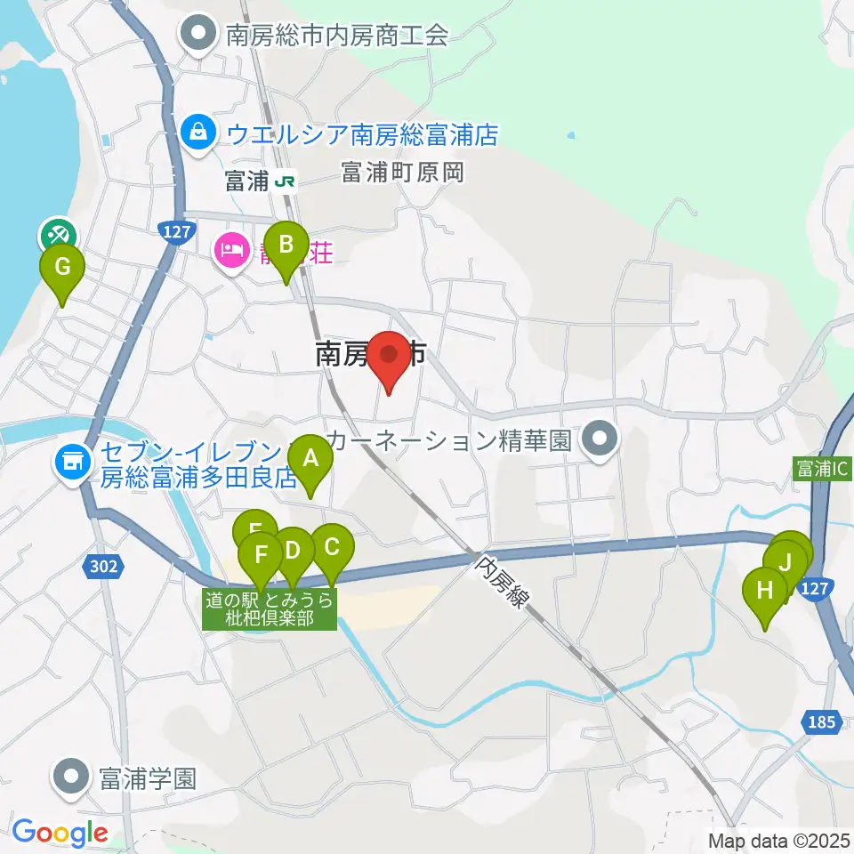 南房総市富浦体育館周辺の駐車場・コインパーキング一覧地図