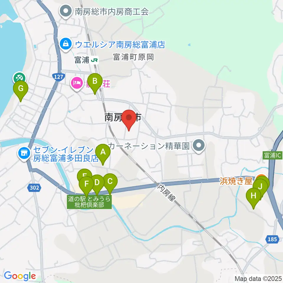 南房総市富浦体育館周辺の駐車場・コインパーキング一覧地図