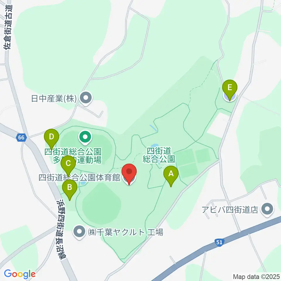 四街道総合公園体育館周辺の駐車場・コインパーキング一覧地図