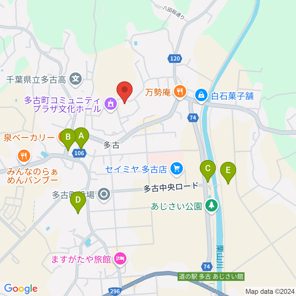 多古町民体育館周辺の駐車場・コインパーキング一覧地図