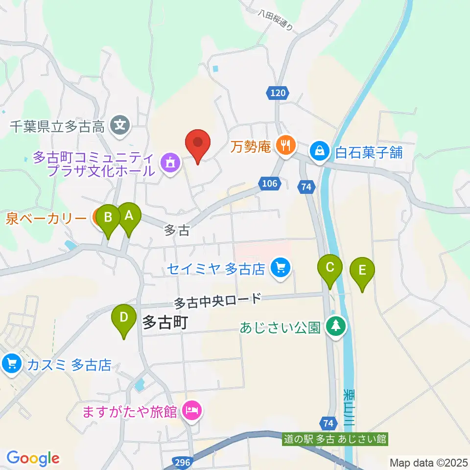 多古町民体育館周辺の駐車場・コインパーキング一覧地図