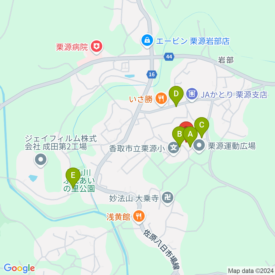 香取市栗源B&G海洋センター周辺の駐車場・コインパーキング一覧地図