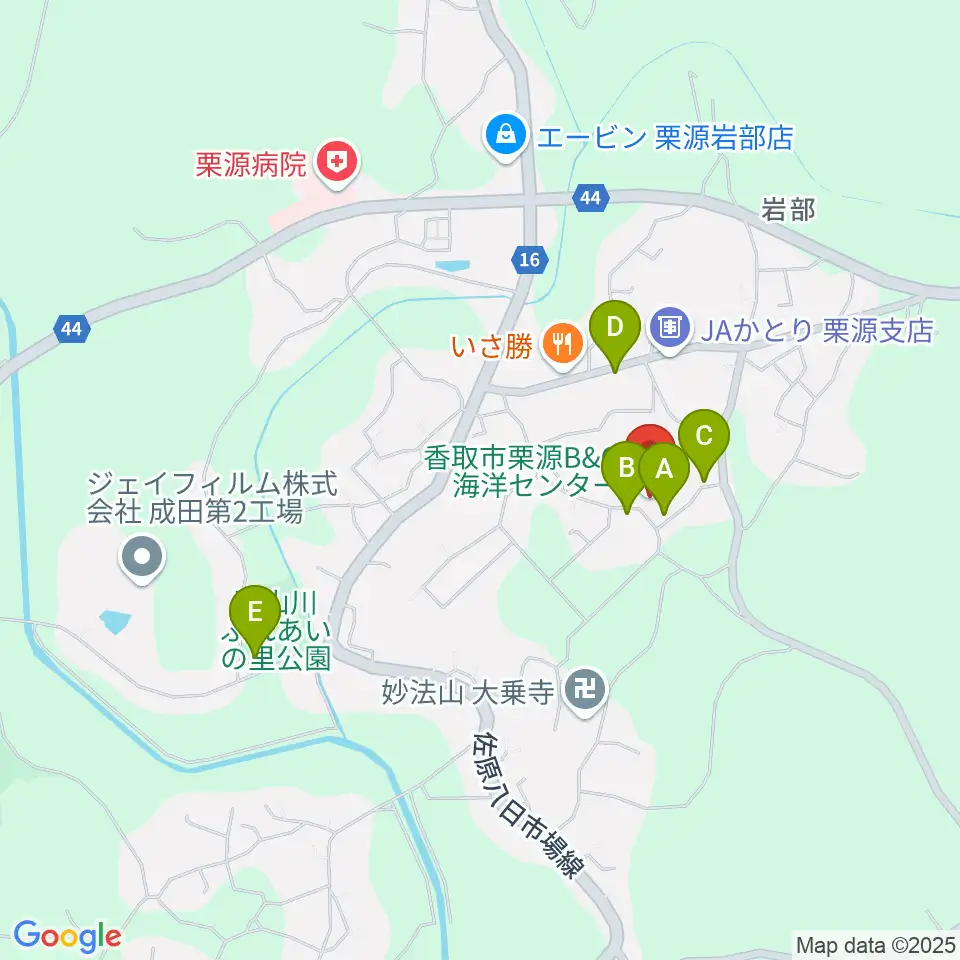 香取市栗源B&G海洋センター周辺の駐車場・コインパーキング一覧地図