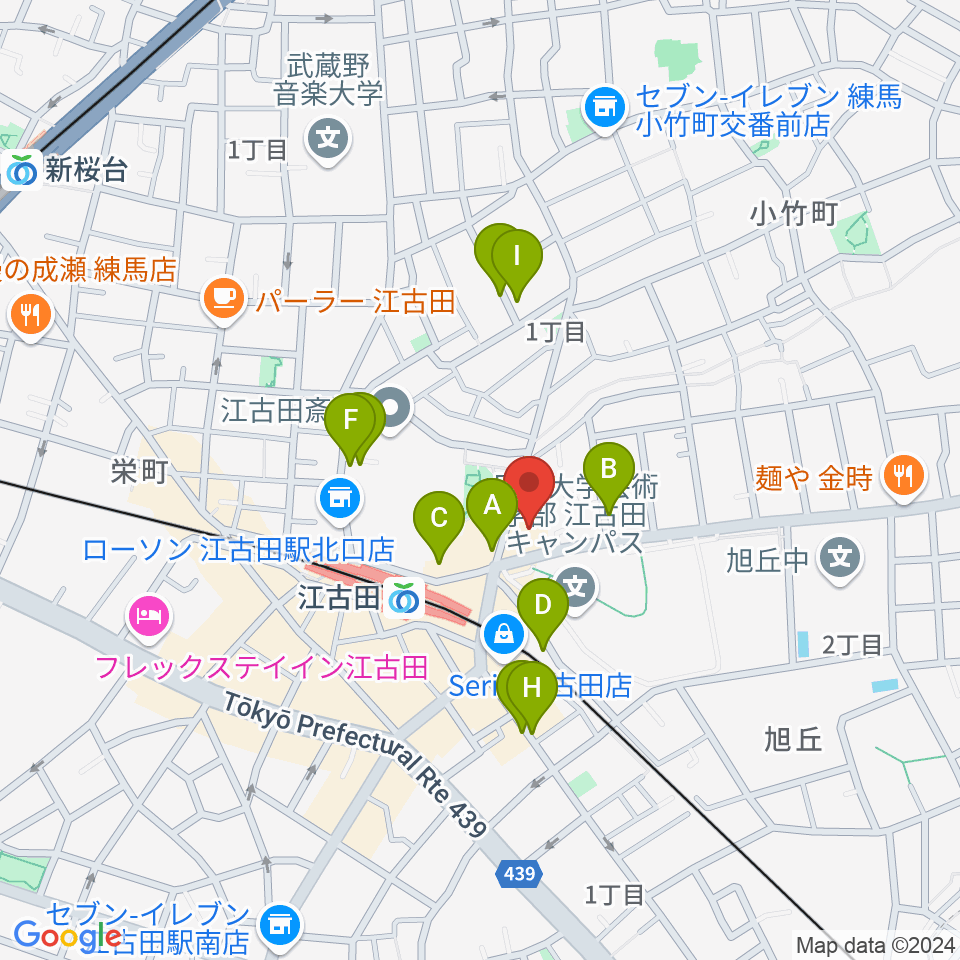 スタジオダスティミラー周辺の駐車場・コインパーキング一覧地図