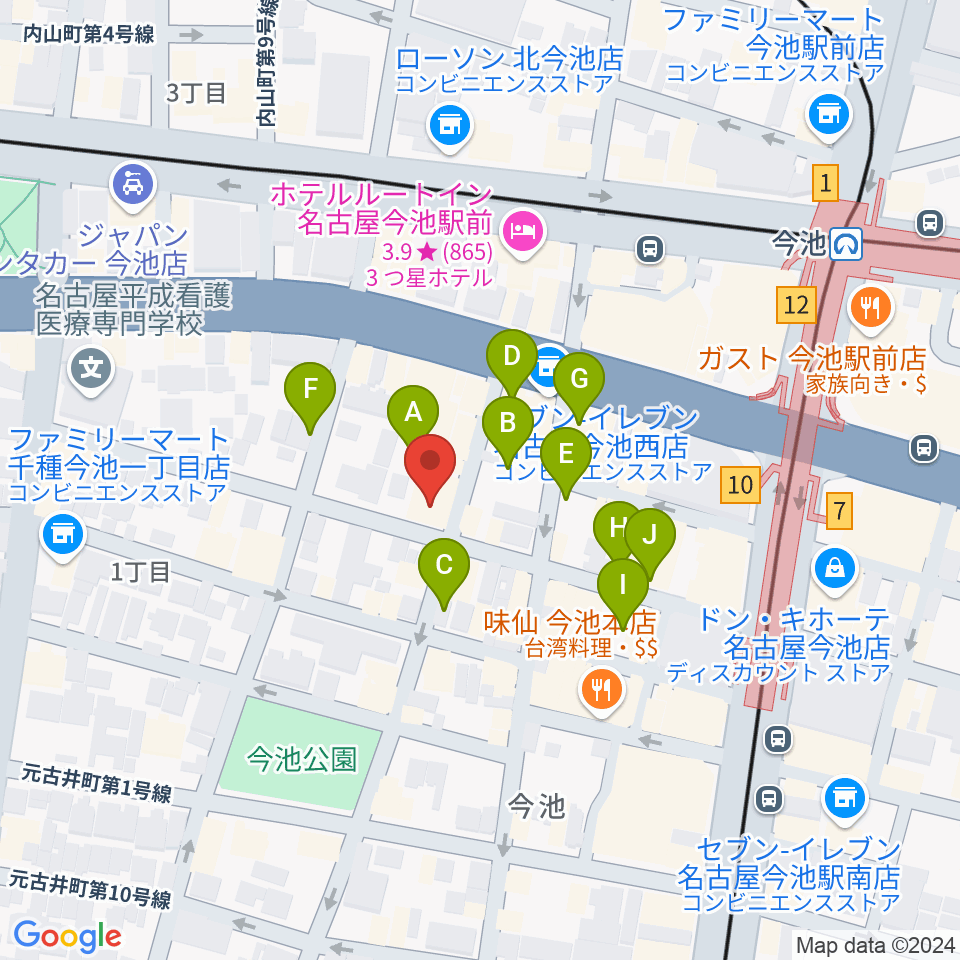 ナゴヤキネマ・ノイ周辺の駐車場・コインパーキング一覧地図