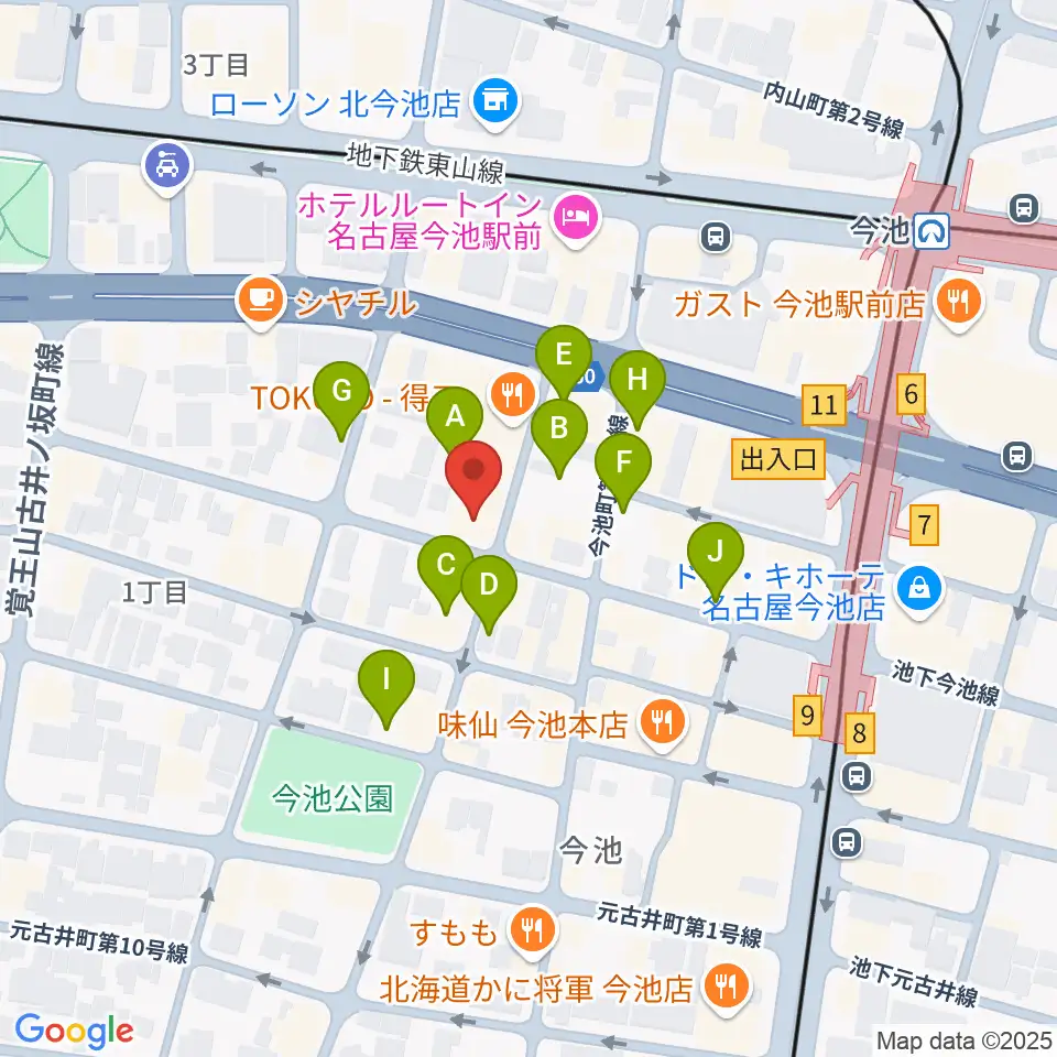 ナゴヤキネマ・ノイ周辺の駐車場・コインパーキング一覧地図