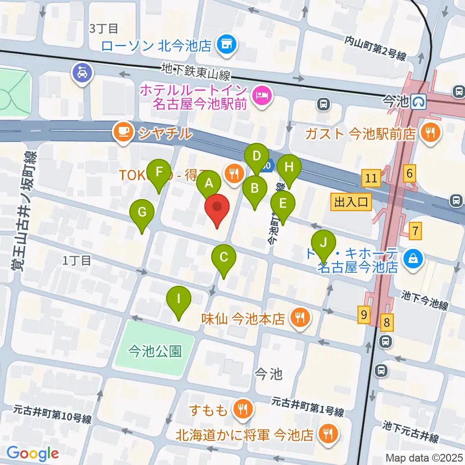 ナゴヤキネマ・ノイ周辺の駐車場・コインパーキング一覧地図