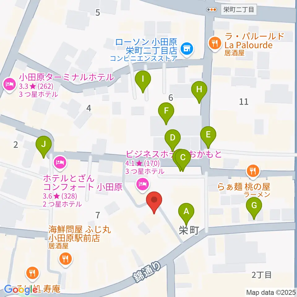 小田原シネマ館周辺の駐車場・コインパーキング一覧地図
