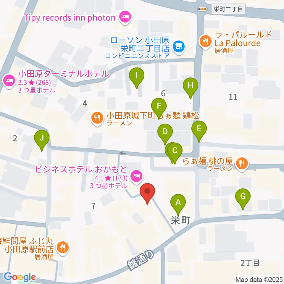 小田原シネマ館周辺の駐車場・コインパーキング一覧地図