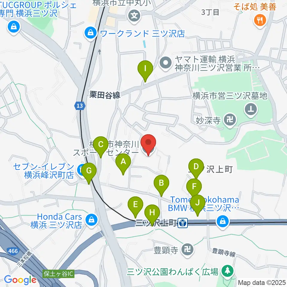 横浜市神奈川スポーツセンター周辺の駐車場・コインパーキング一覧地図