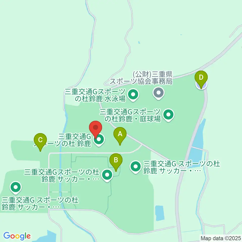三重交通Gスポーツの杜鈴鹿体育館周辺の駐車場・コインパーキング一覧地図