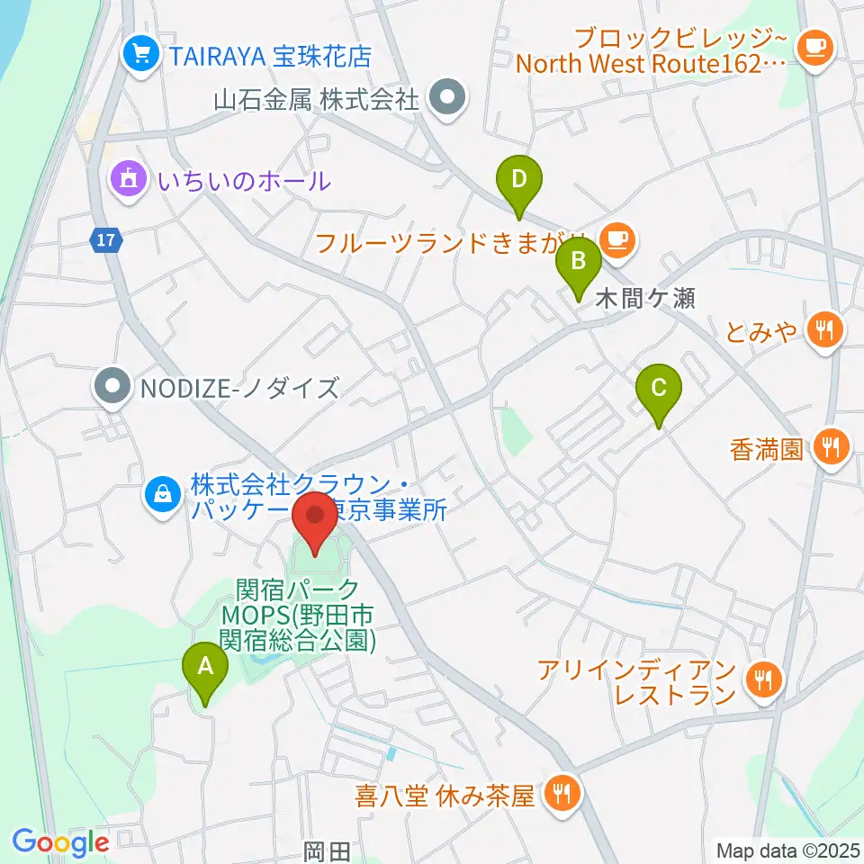 関宿パークMOPS体育館周辺の駐車場・コインパーキング一覧地図