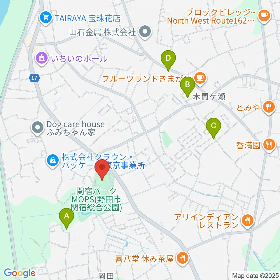 関宿パークMOPS体育館周辺の駐車場・コインパーキング一覧地図