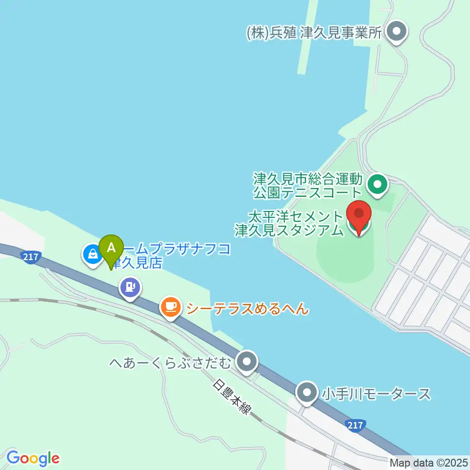 太平洋セメント津久見スタジアム周辺の駐車場・コインパーキング一覧地図
