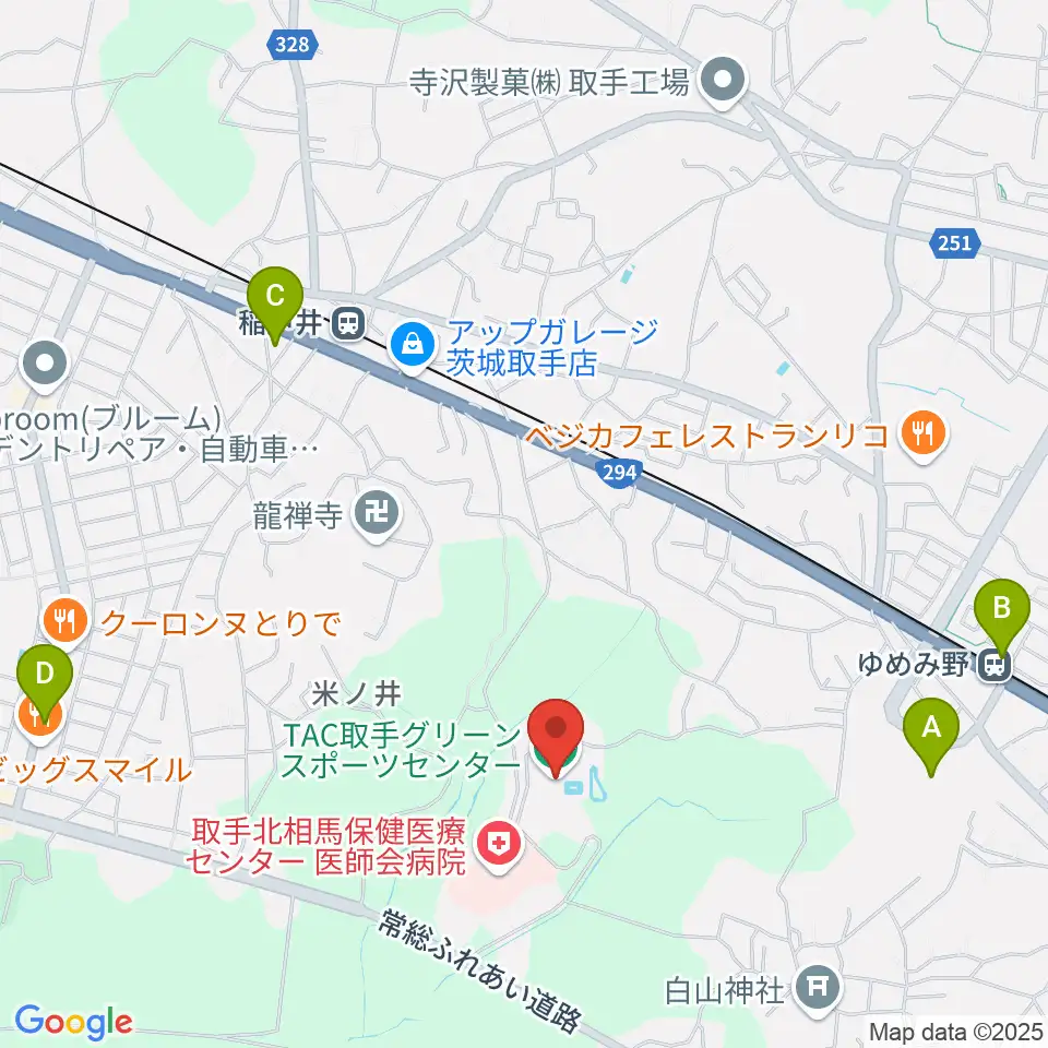TAC取手グリーンスポーツセンター周辺の駐車場・コインパーキング一覧地図