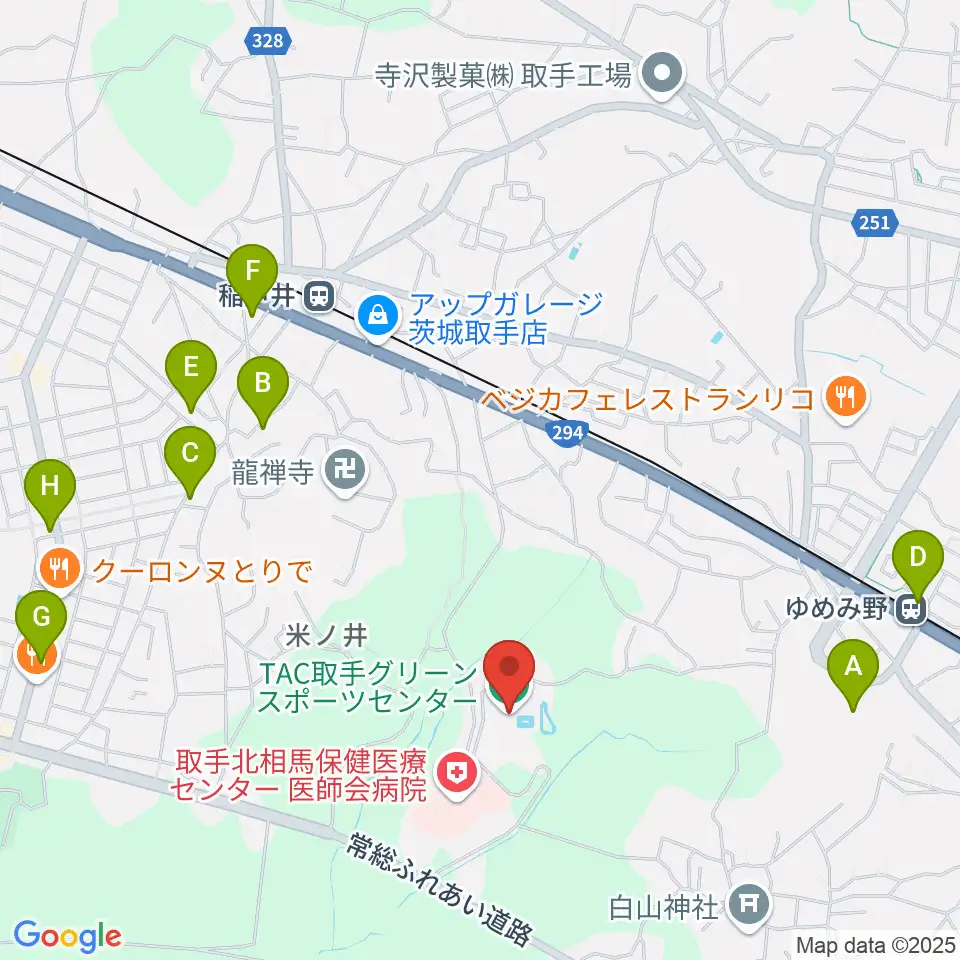 TAC取手グリーンスポーツセンター周辺の駐車場・コインパーキング一覧地図