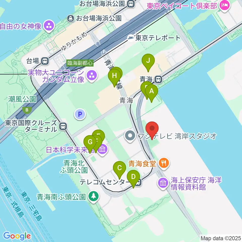 青海中央ふ頭公園 少年野球場周辺の駐車場・コインパーキング一覧地図