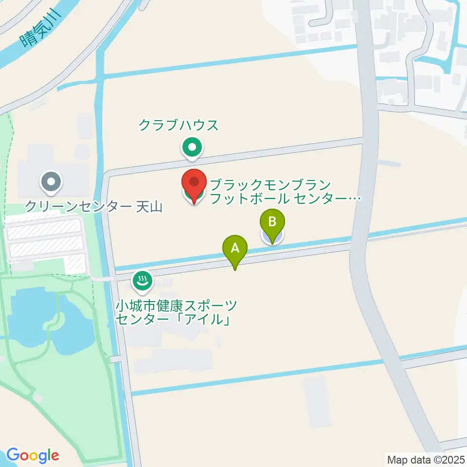 ブラックモンブランフットボールセンター周辺の駐車場・コインパーキング一覧地図