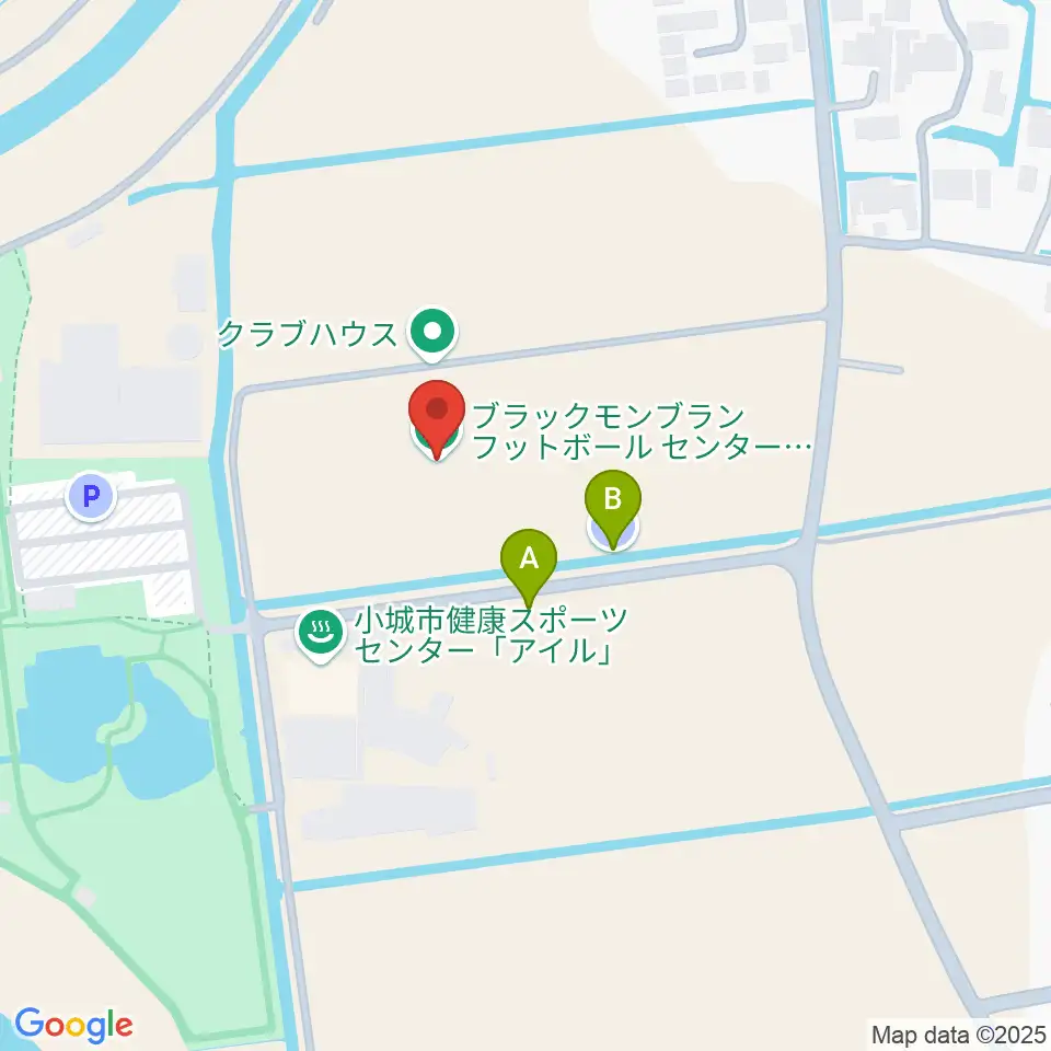 ブラックモンブランフットボールセンター周辺の駐車場・コインパーキング一覧地図