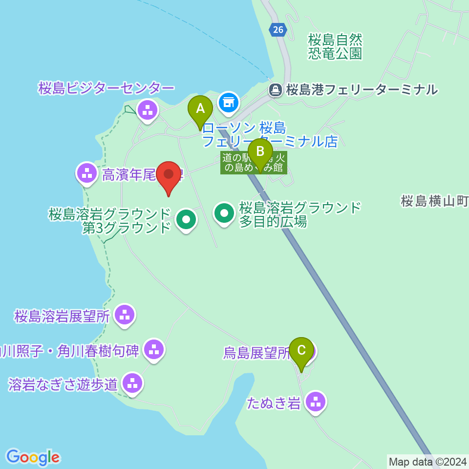 南栄リース桜島グラウンド周辺の駐車場・コインパーキング一覧地図