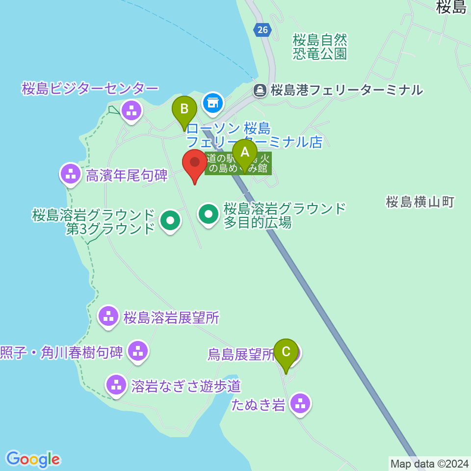 南栄リース桜島アリーナ周辺の駐車場・コインパーキング一覧地図