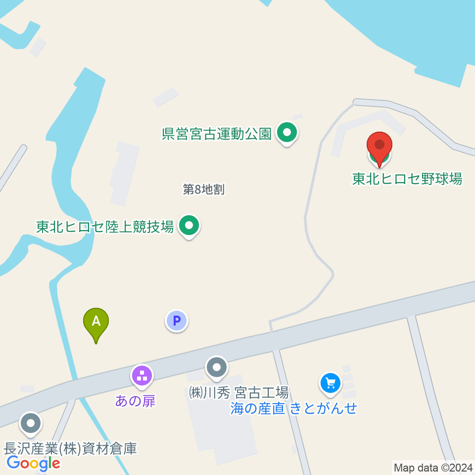 東北ヒロセ野球場周辺の駐車場・コインパーキング一覧地図