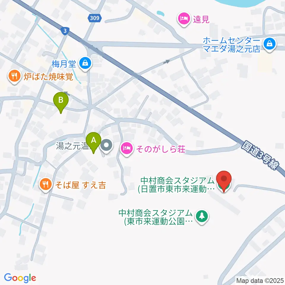 中村商会スタジアム周辺の駐車場・コインパーキング一覧地図