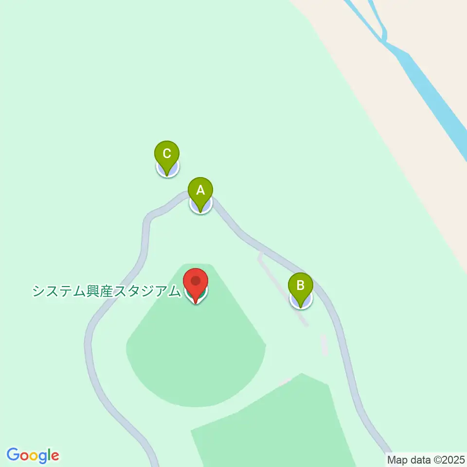 システム興産スタジアム周辺の駐車場・コインパーキング一覧地図