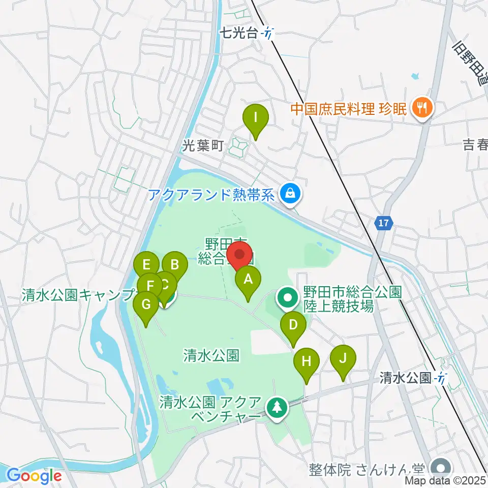 SAN-POWスタジアム野田周辺の駐車場・コインパーキング一覧地図