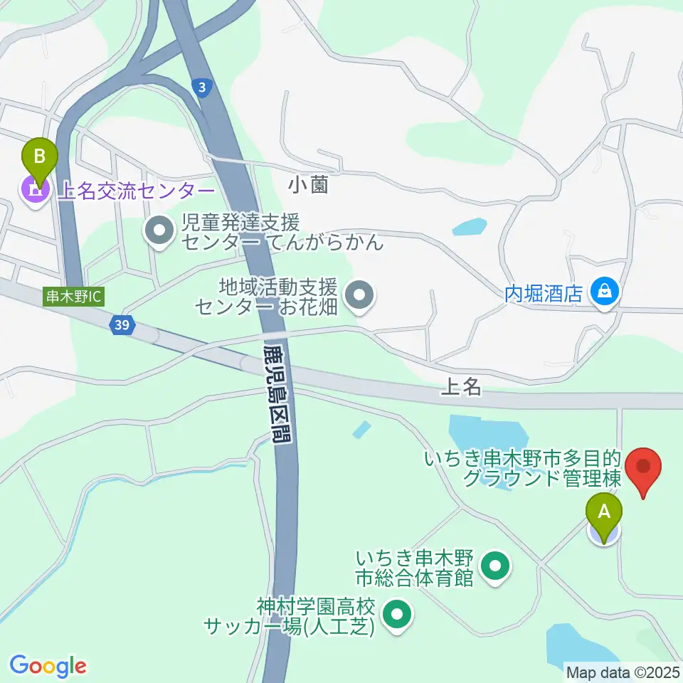 三井串木野多目的グラウンド周辺の駐車場・コインパーキング一覧地図