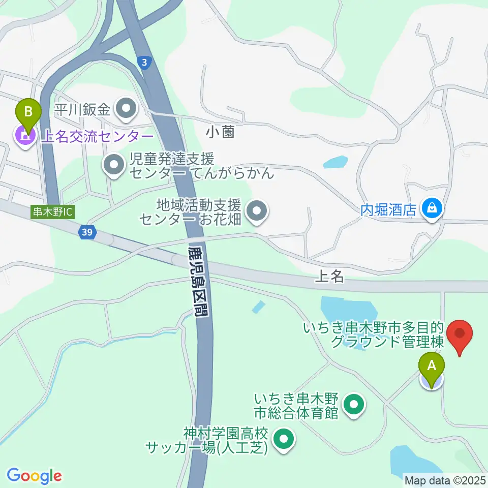 三井串木野多目的グラウンド周辺の駐車場・コインパーキング一覧地図