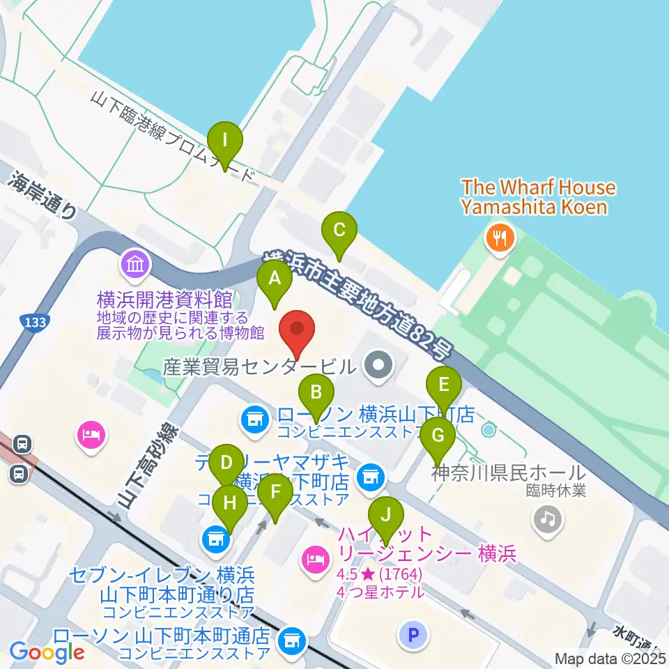 シルク博物館周辺の駐車場・コインパーキング一覧地図