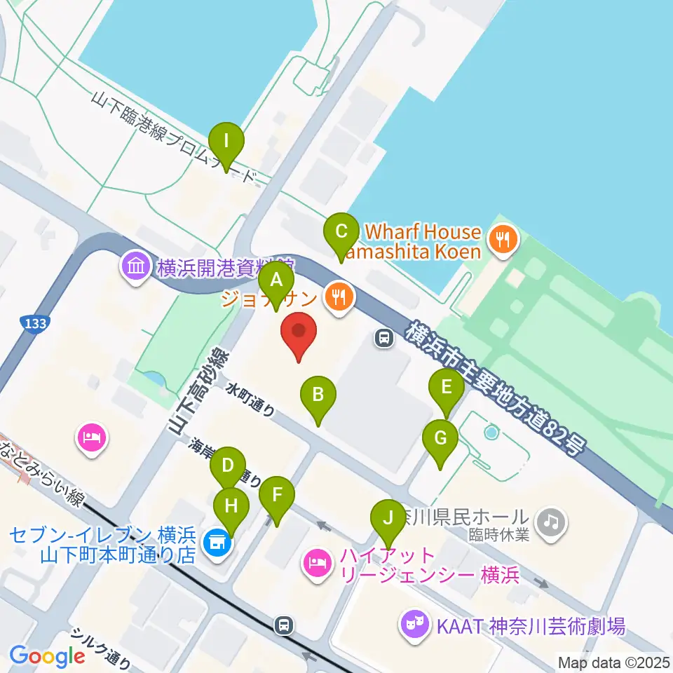 シルク博物館周辺の駐車場・コインパーキング一覧地図