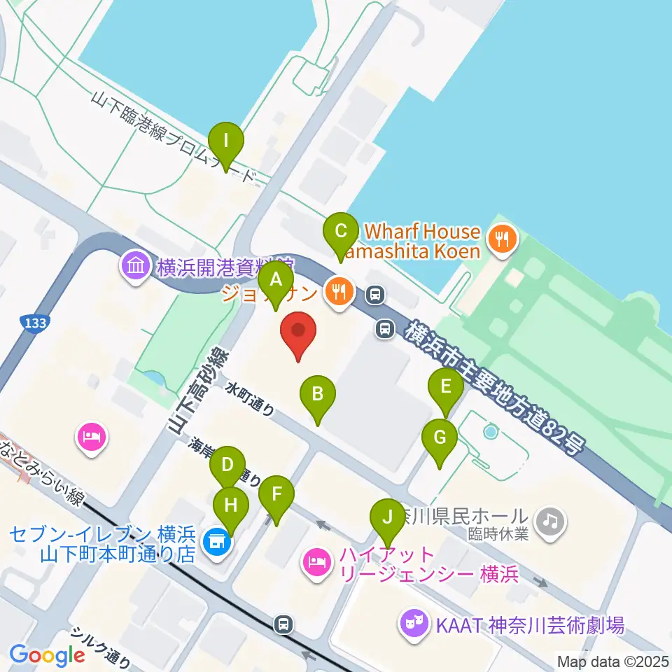 シルク博物館周辺の駐車場・コインパーキング一覧地図